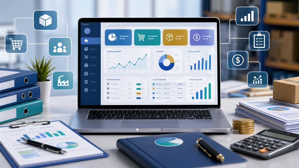 Business Enterprise Resource Planning System interface preview